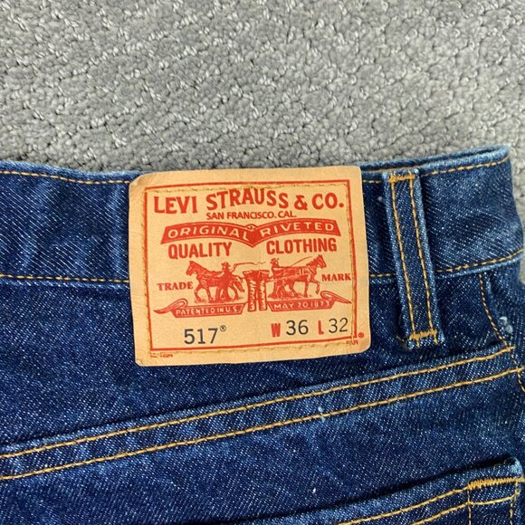 Vintage Y2K Levi's 517 Bootcut Jeans Men's 36 x 32 Fits 35 x 33.5 Blue USA - Picture 7 of 15